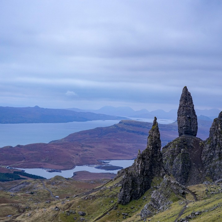 Skies of blue and earthy green peaks through which stone rises. Photos like this remind us how Perthshire is home to some of the world's most beautiful landscapes.