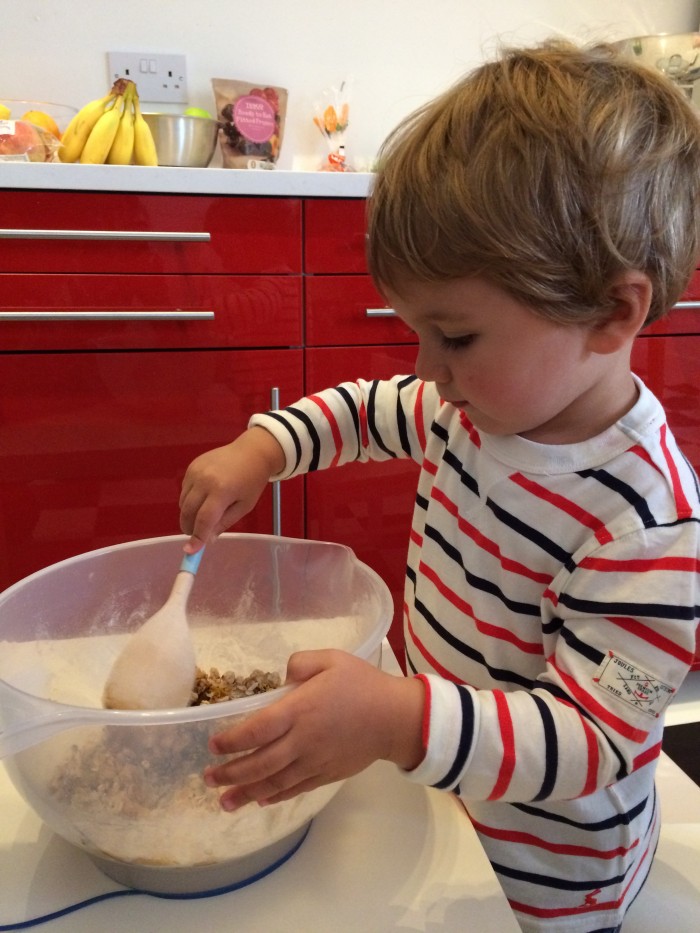 James whipping up a tasty dish.