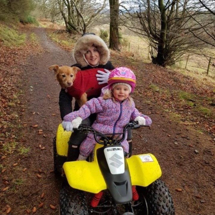 "Meet Foxy, a 14 year old ex-stray we found on the streets in Spain and brought home. We have had her 12 years and she is very loving. Foxy has the nicest temperament, perfect health and can still run up Moncrieff Hill!" - Amanda Cherry