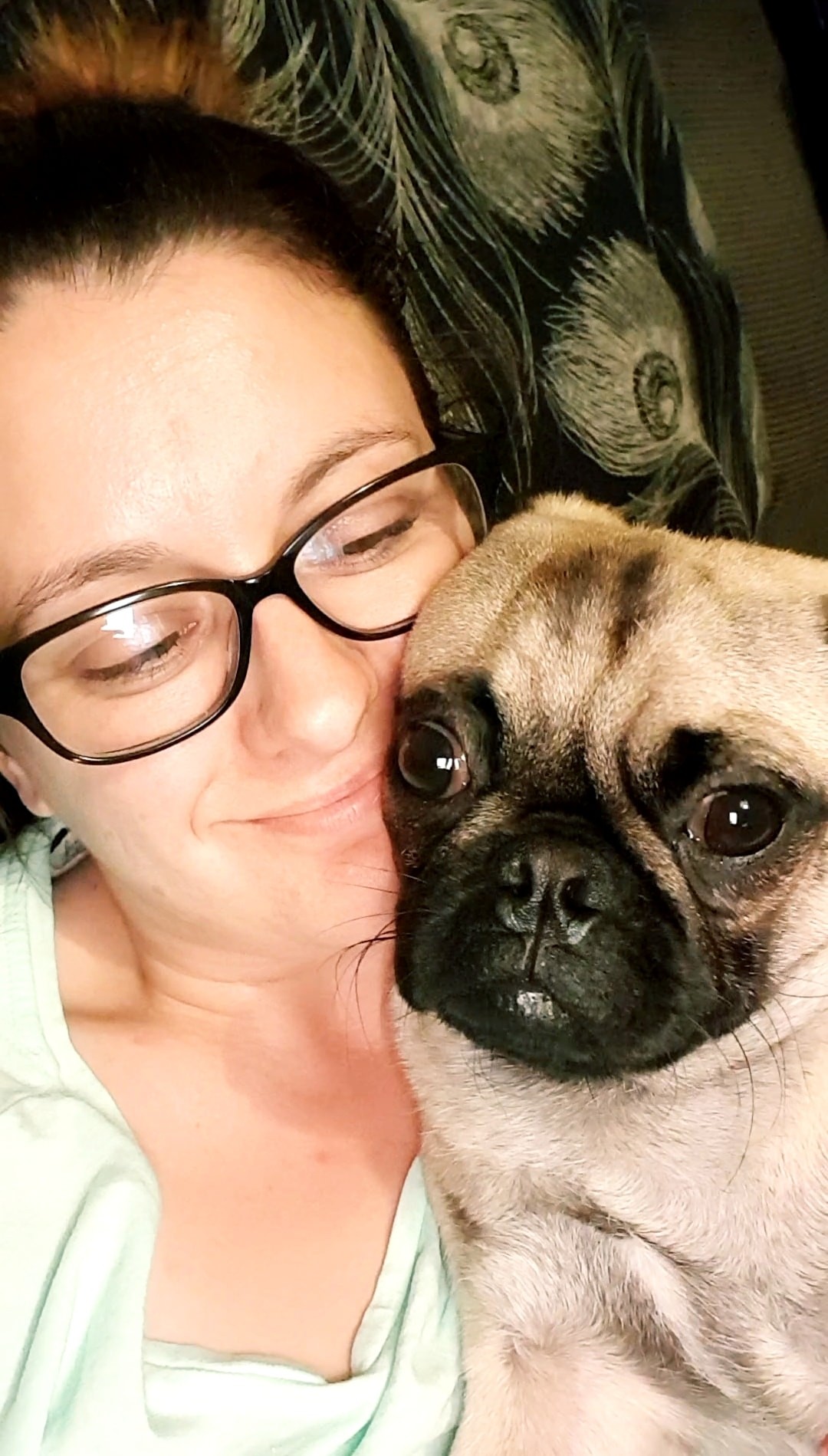 "This is Bosco, our pug. He is 1. After losing my dad suddenly, he has been a great comfort - especially on low days." - Carrie-Ann Marshall