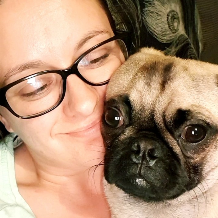 "This is Bosco, our pug. He is 1. After losing my dad suddenly, he has been a great comfort - especially on low days." - Carrie-Ann Marshall