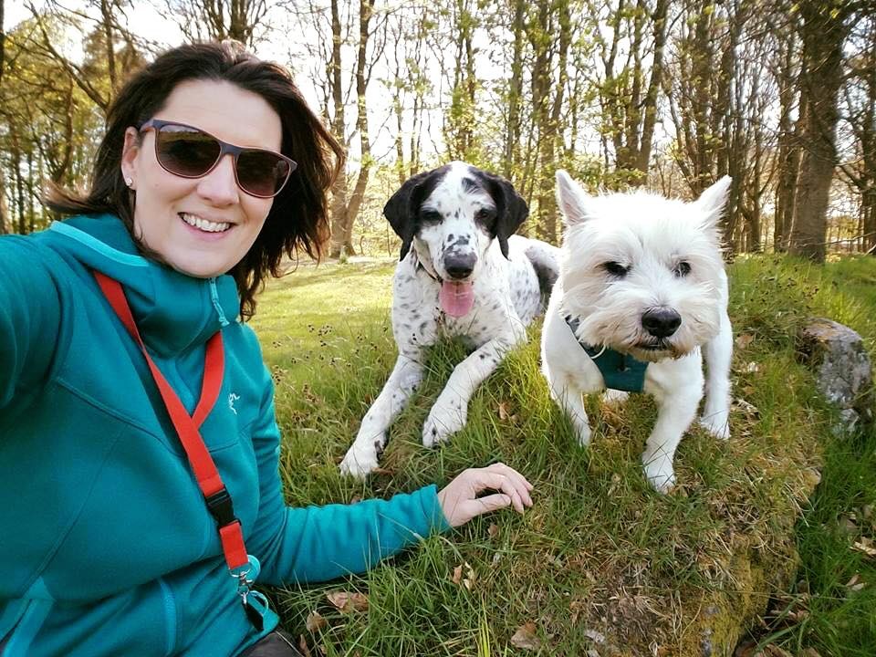 "This is Monty Springer and Findlay Dawg - soon to be 13 and 16 respectively. They have been my constants and company through so many years - I can’t imagine life without them! I have been so blessed with the pair of them." - Fiona McRonald