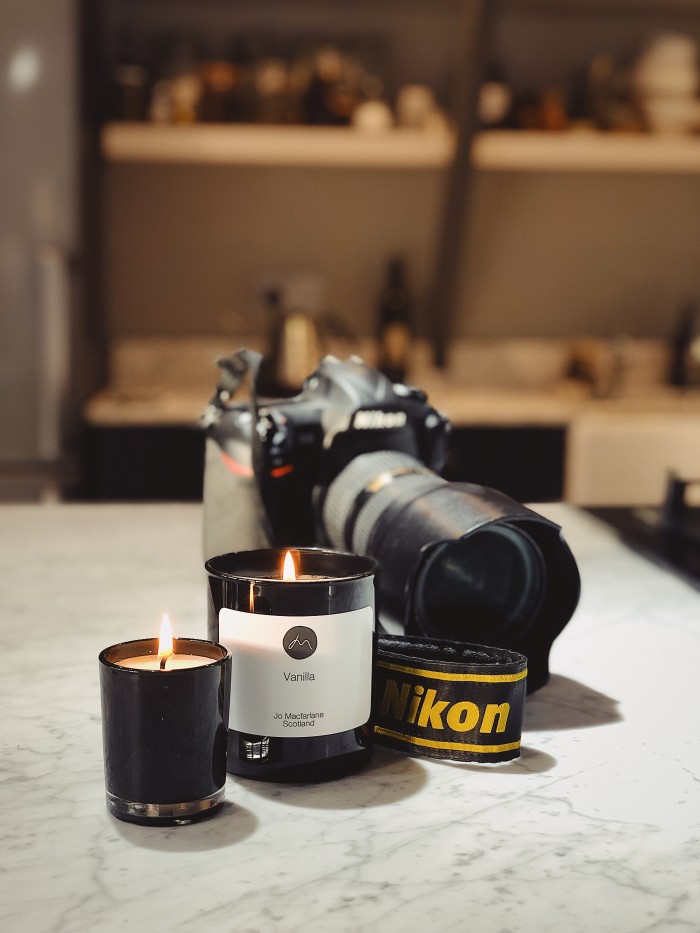 An exclusive workshop like no other, set in the stunning Perthshire countryside, combining candle making with award winning candle-maker Jo Macfarlane, and a beginner's digital photography course with Gill Murray of Violet Studios.