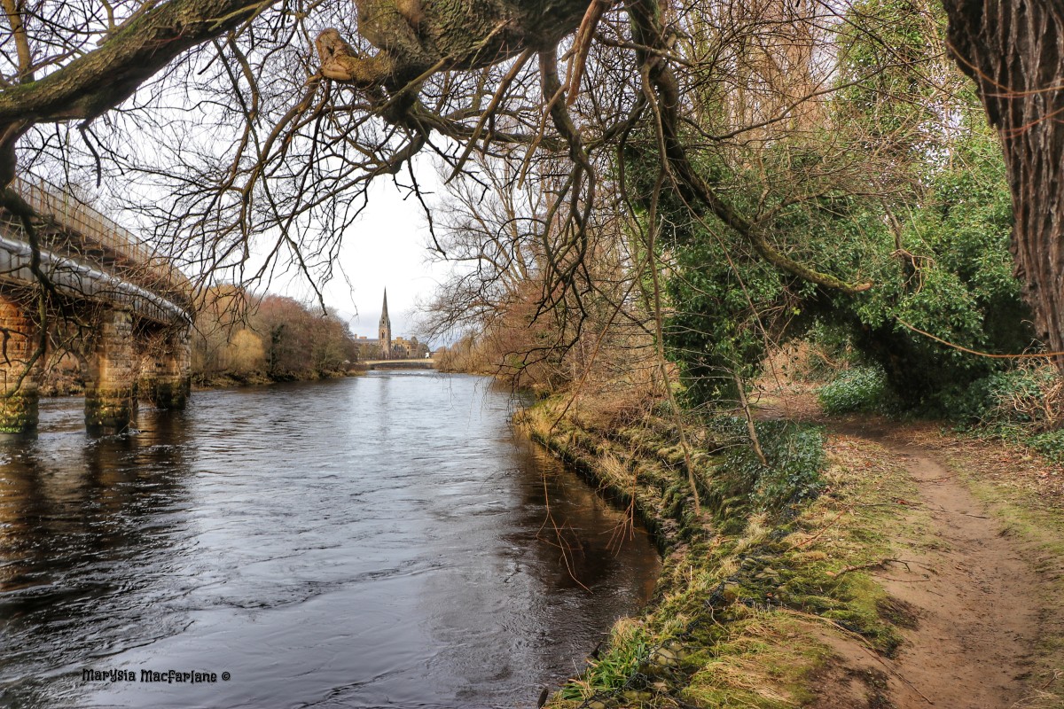The silvery River Tay and the spire of St Matts church. This is such an iconic Perth pic!