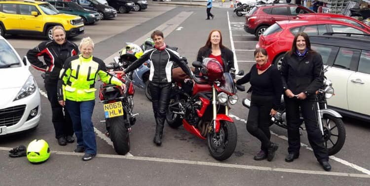 Fiona: "Some of the lovely ladies from Perthshire Ladies Motorcycle club. Some of my best friends."