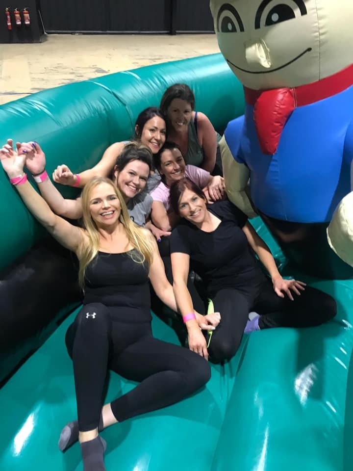 Laura: "Mum pals - behaving like big kids!!!"