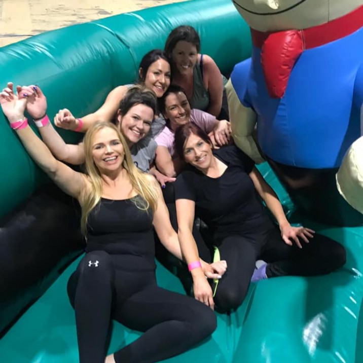 Laura: "Mum pals - behaving like big kids!!!"