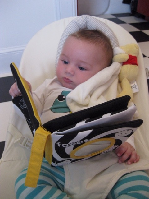 World Book Day - Baby in bouncer
