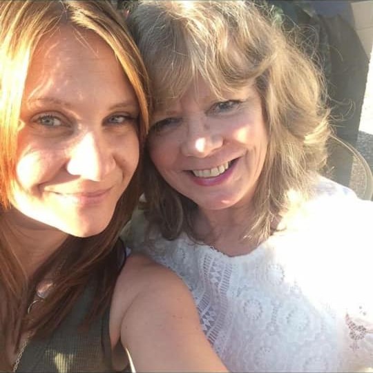 Julie and mum Helen catching some rays!