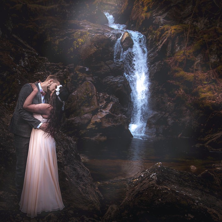 A perfectly romantic setting for a newlywed couple.