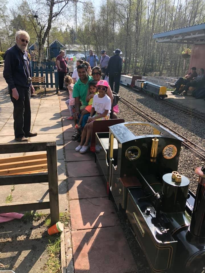 Praveen Kumar and his family enjoyed a day out at Wester Pickston Railway this Easter Sunday