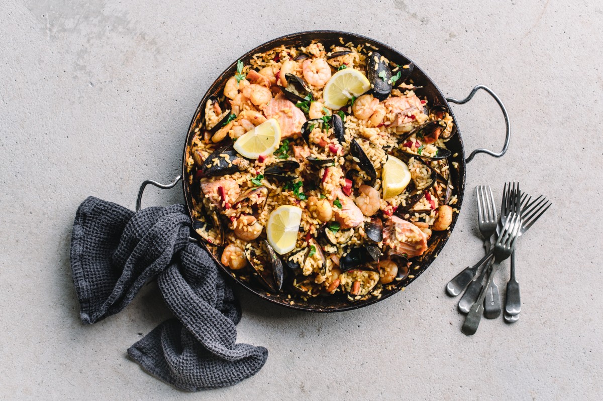 What ingredients do I need for making Seafood Paella at home?