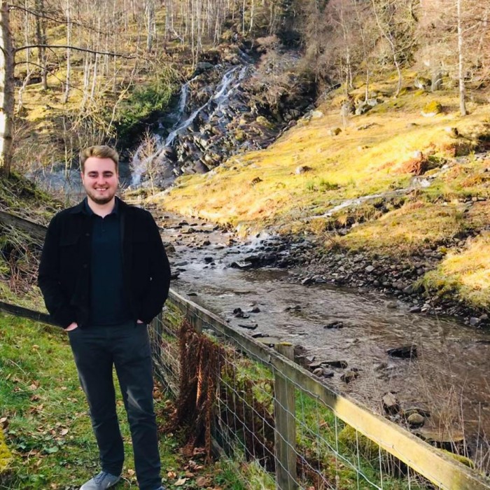 Cameron Corkhill enjoying the beautiful Perthshire scenery.