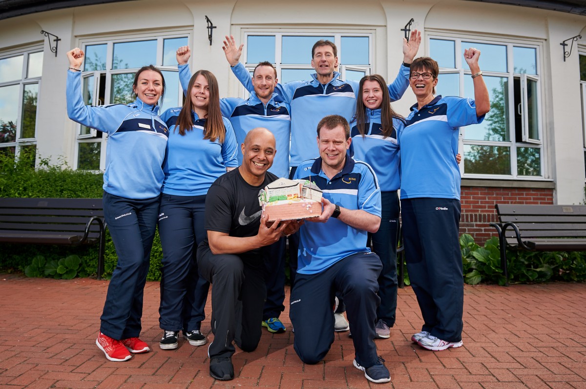 Andy McKechnie with the Live Active Rodney Team who were celebrating 25 years in the business.