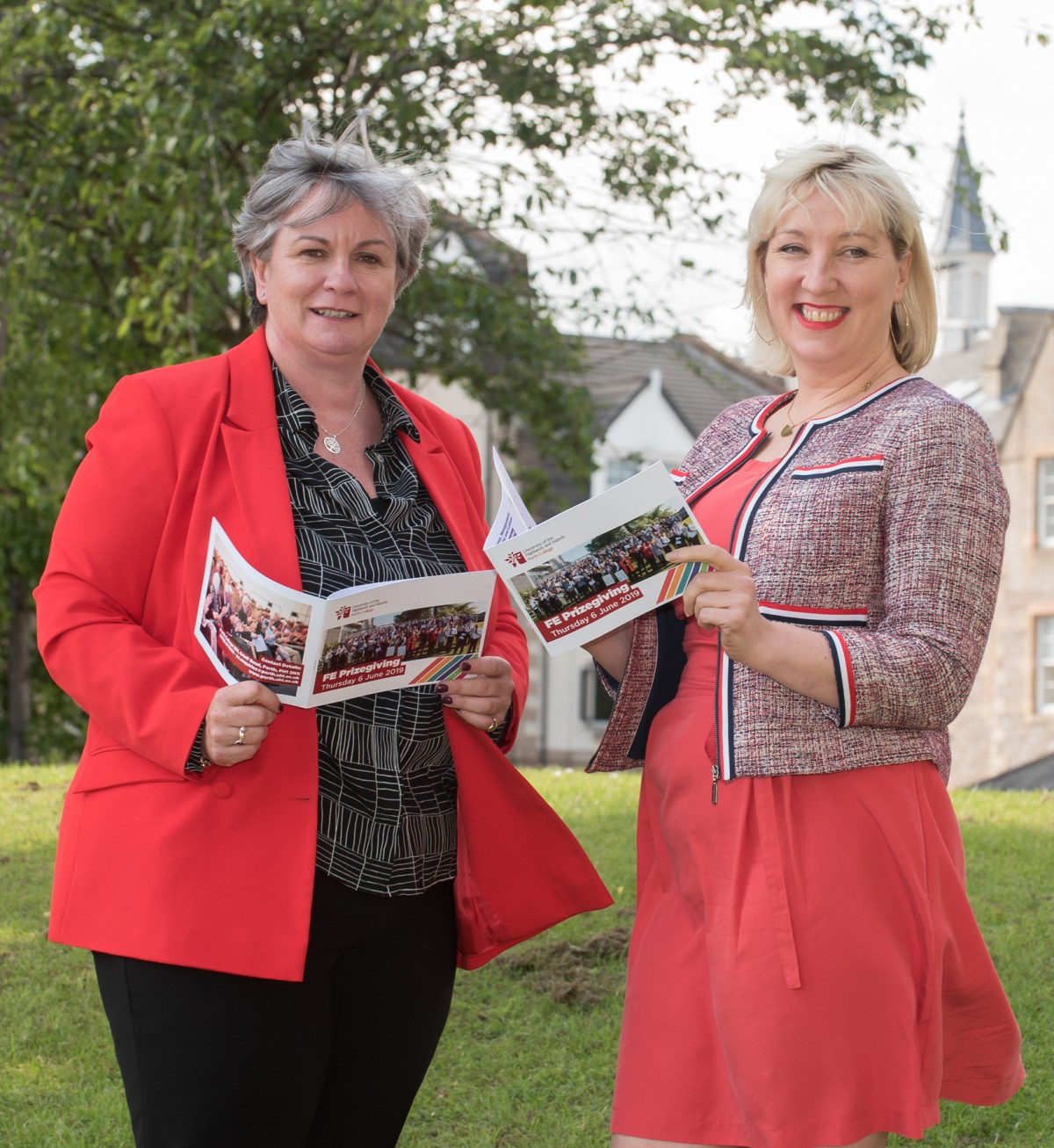 College principal Margaret Cook and keynote speaker Nicola Martin from Small City, Big Personality