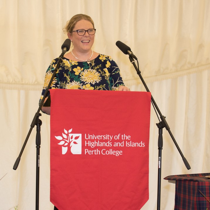 Jill Elder, just one of the lecturers at Perth College UHI who proudly celebrated with her students.