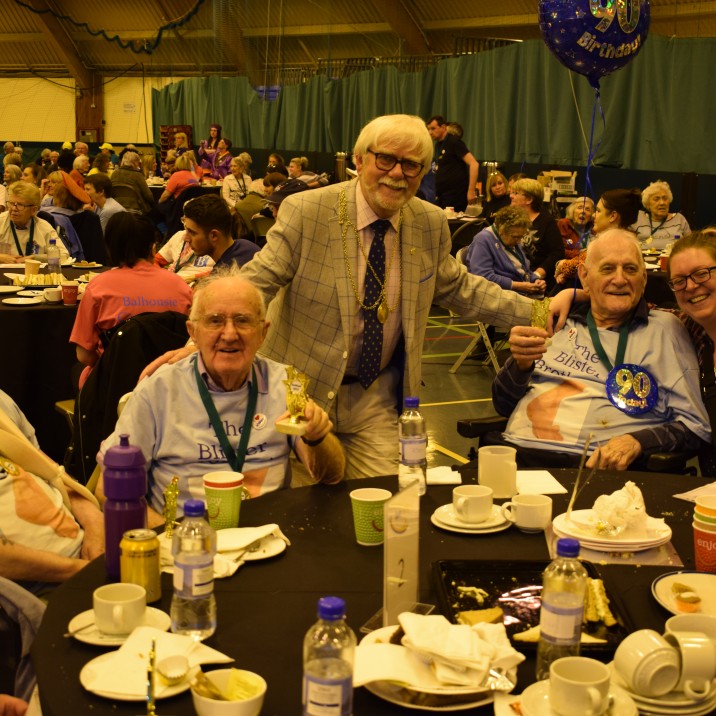 Perth Provost Dennis Melloy chatted to the men and women taking part in the Go4Gold event.