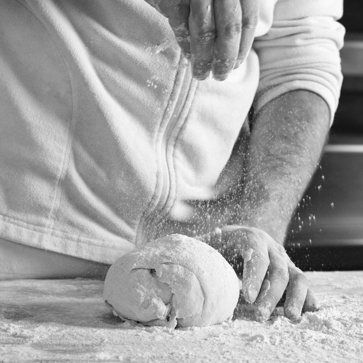 Rolling out the dough