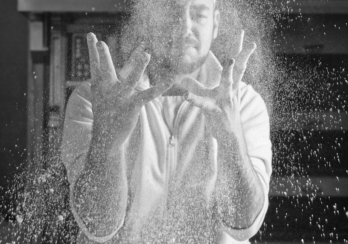 Born dusted in flour