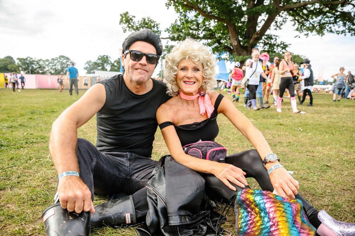 Fancy dress couple at Rewind 2019.