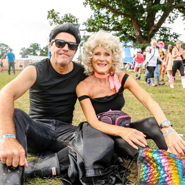 Fancy dress couple at Rewind 2019.