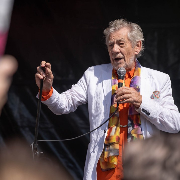 The inspirational Sir Ian McKellen was the perfect man for Perth's first ever Pride Parade. #LoveIsLove