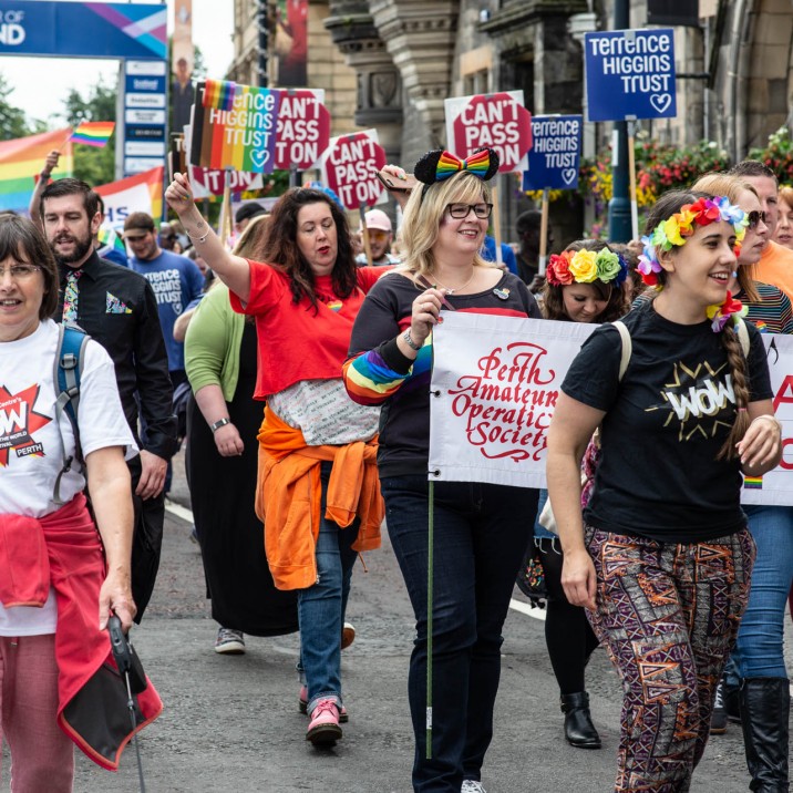 Perth Amateur Operatic Society were part of the amazing Pride Parade!