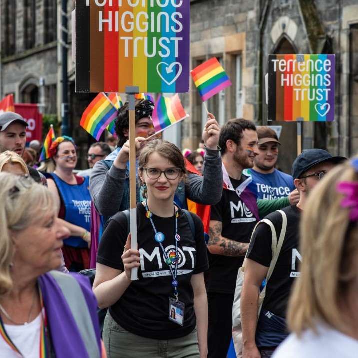 The Terrance Higgins Trust marched proudly in Perth City Centre.