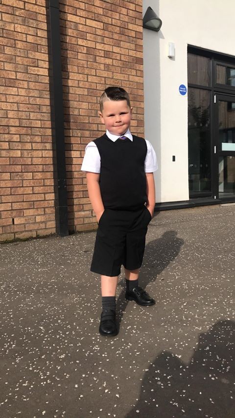 Reuben Calderwood starting P1 at Tulloch Primary