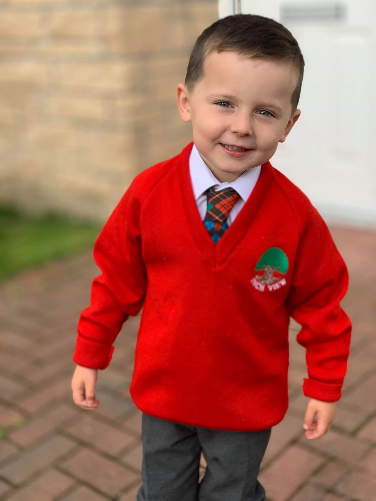 Adam is bright as a wee red button - Sent in by Dad Michael