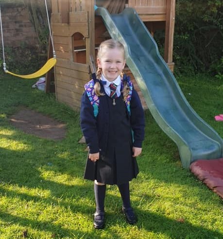 Zara's first day in primary one at RDM