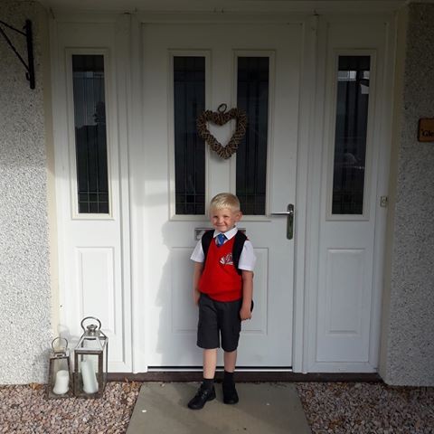 Harrison Scott, starting P1 at Newhill Primary School, Blairgowrie.