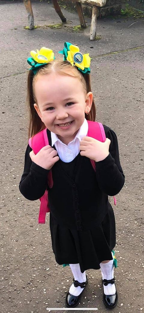Kairra-May has just started Moncreiffe Primary School and had a great time on her first day - check out that grin! 🙂