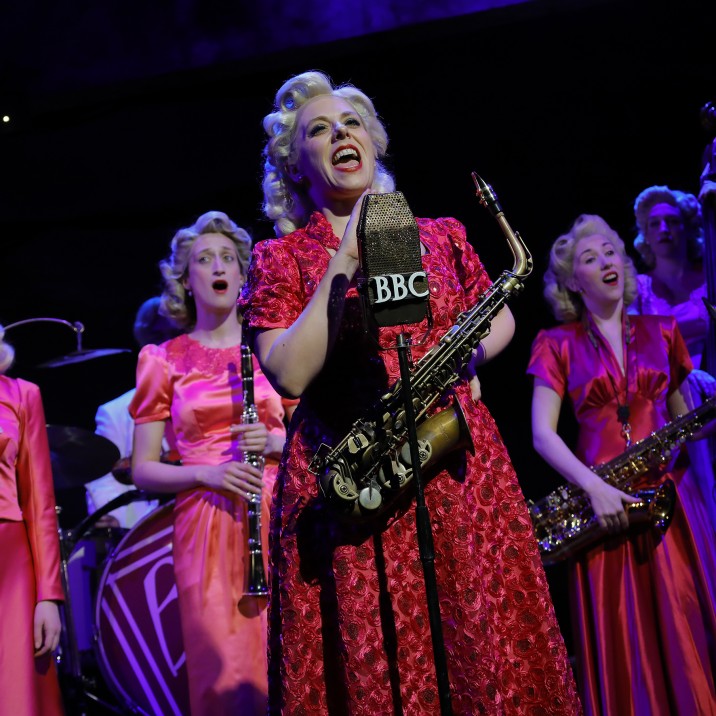 Blonde Bombshells - Woman in red dress