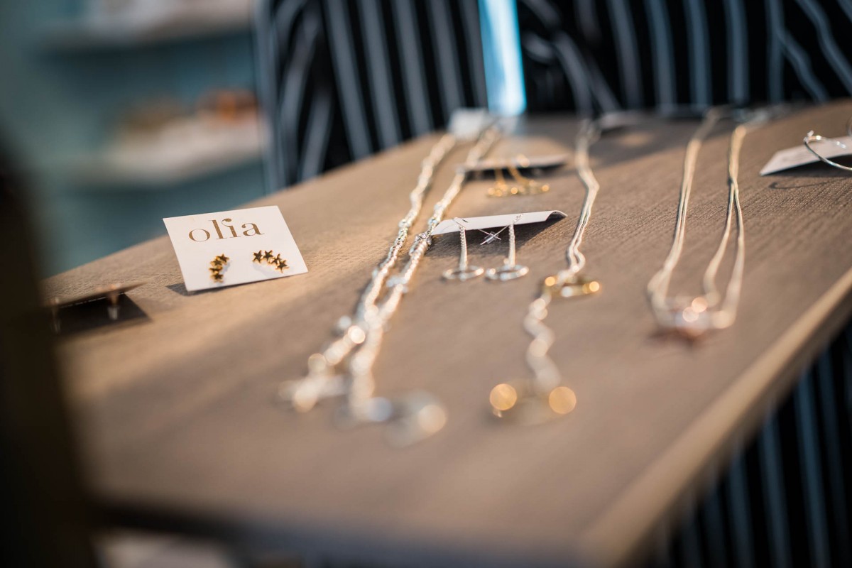 Olia jewellery is both feminine and sophisticated, making it a perfect fit with Lori's style choices.