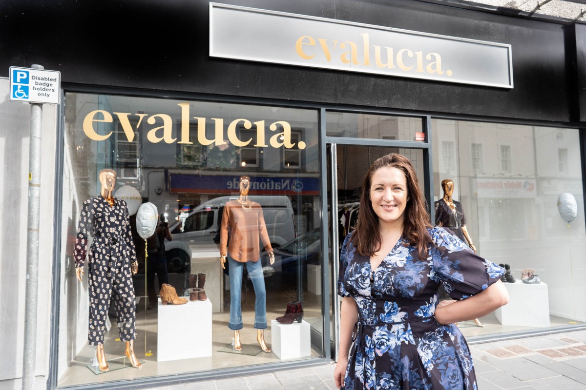 What a woman! Eva Lucia's owner, Lori McGaffney stands proudly outside her new Perth High Street shop.
