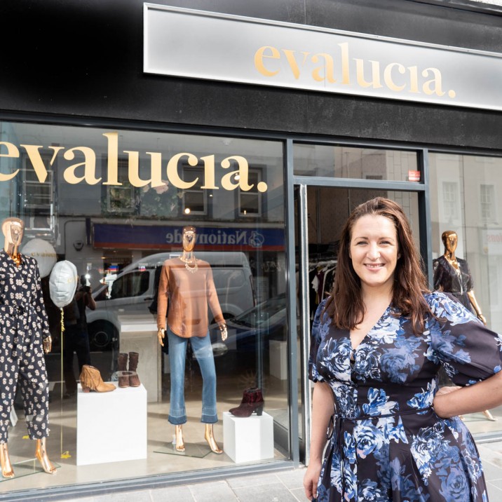 What a woman! Eva Lucia's owner, Lori McGaffney stands proudly outside her new Perth High Street shop.