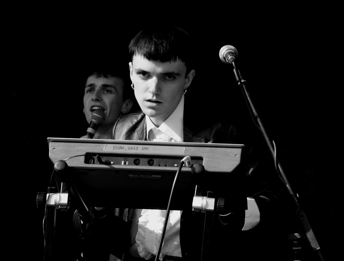 Walt Disco looking dark and moody in Black & White.