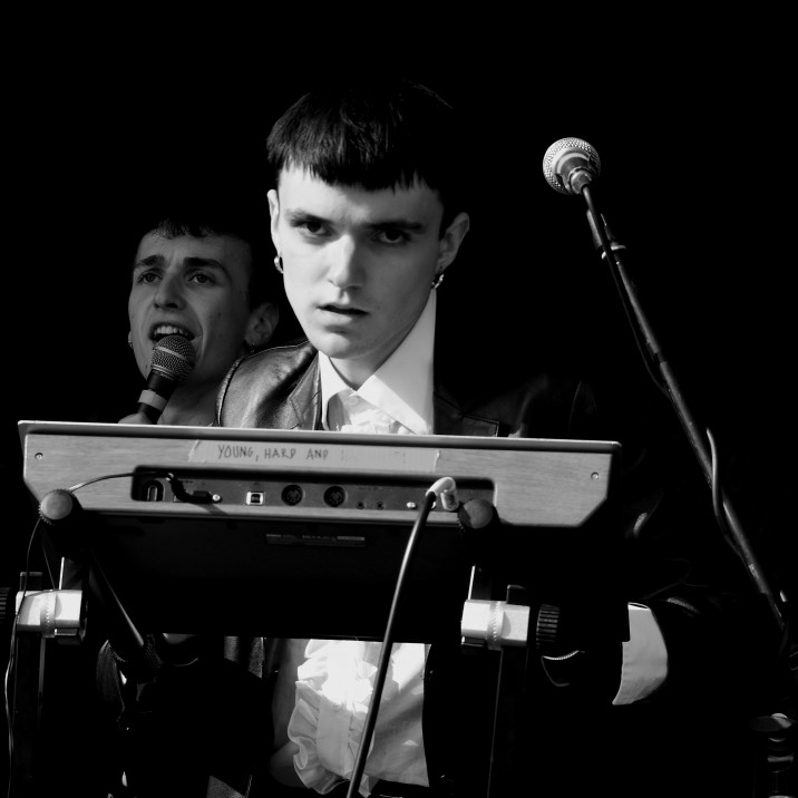 Walt Disco looking dark and moody in Black & White.