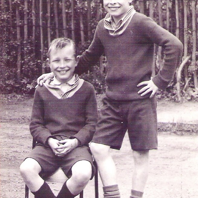 Davie & Billy, Two cheeky chappies.  Nothern District school circa 1957 - Sent in by Davie McGregor