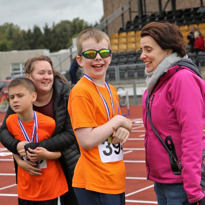 Harry Wellbrook and Lachlan Howie with their greatest fans, their mums.