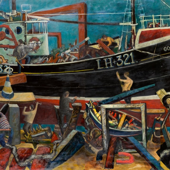 John Bellany - The Boat Builders
