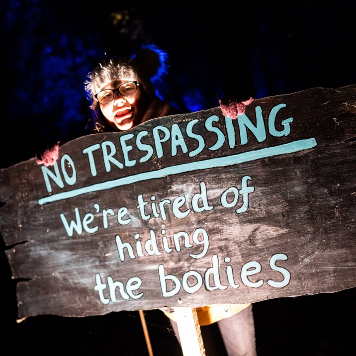 No Trespassing - we're tired of hiding the bodies.... WHooooooo!!!!
