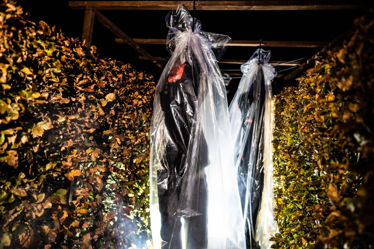 Dead bodies hang from the rafters of the Murray Maze bridge... will you walk through them to reach the other side?