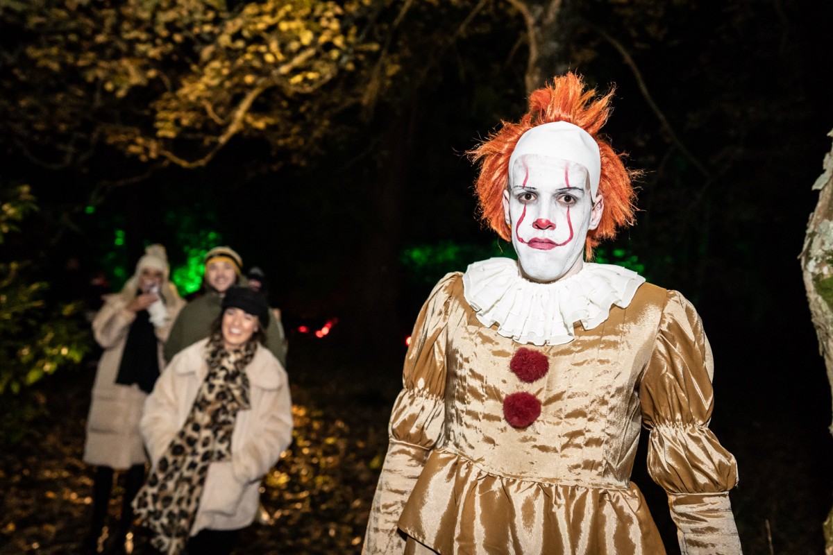 Blood curdling clowns, full of fear and terror, are poised and ready to strike!