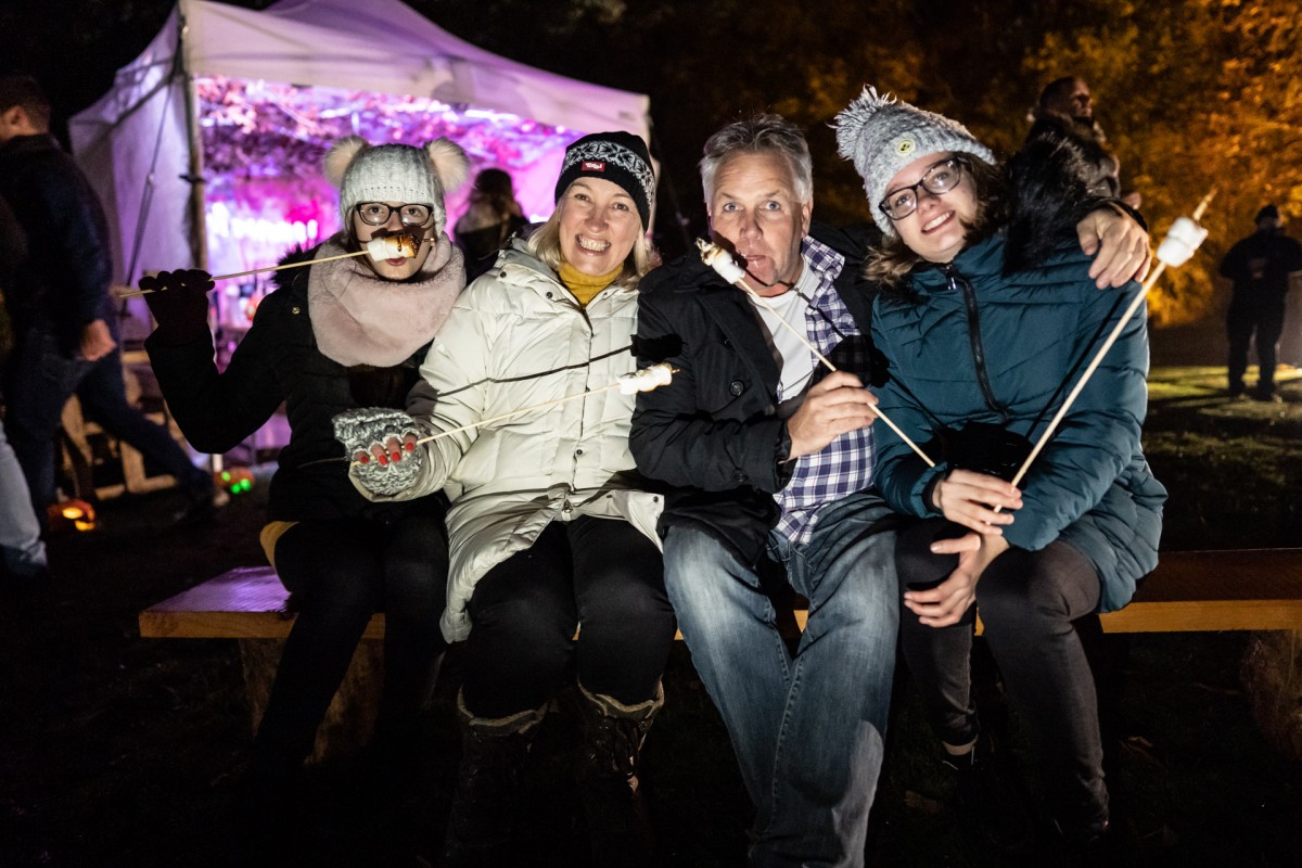 The prize for surviving the ghouls! Marshmallows from the pit.