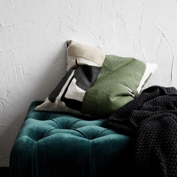A beautifully well-crafted Modernst Olive Cushion.