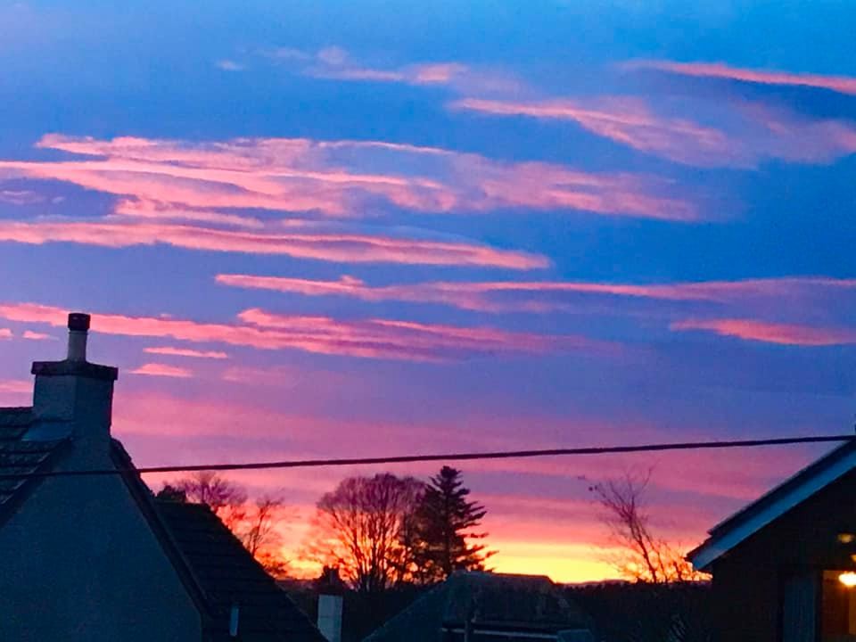 Beautiful blue and purple sky at night!