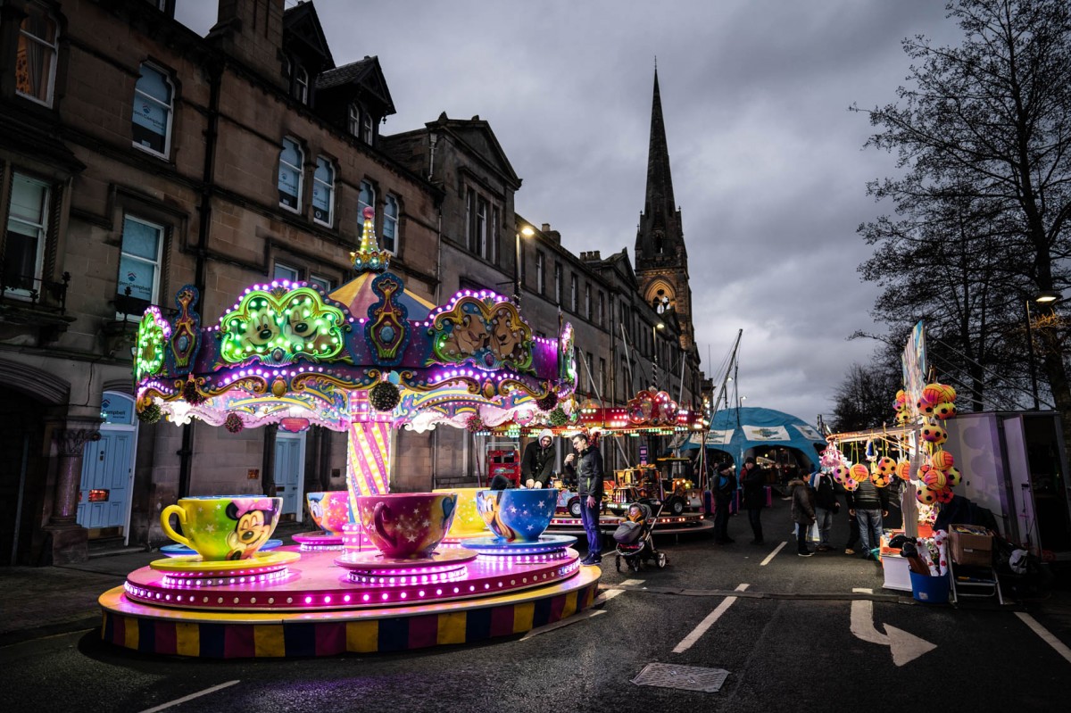 Fairground attractions are always a hit with the children.