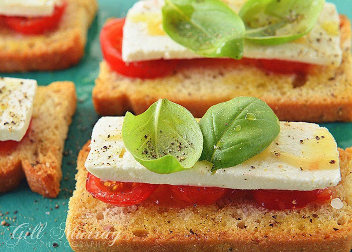 Feta, Tomato and Honey Bruschetta Main